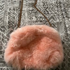 Faux fur purse